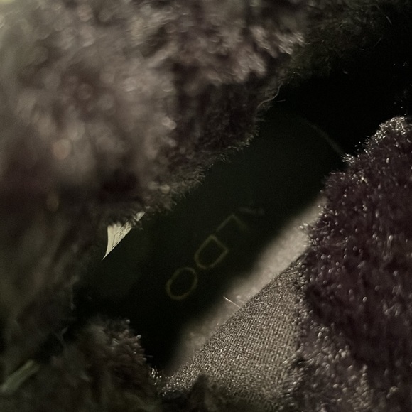 Aldo Fur Lined Embossed leather suede boots - Picture 13 of 13